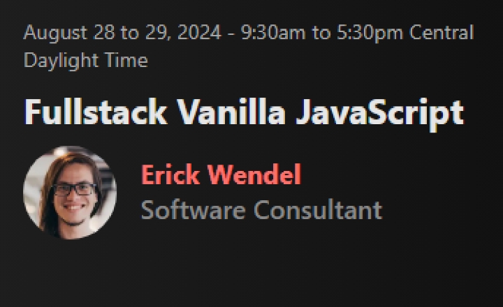 Fullstack разработка на чистом JavaScript | Erick Wendel