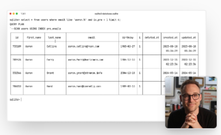 Высокопроизводительный SQLite | Aaron Francis image.