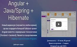 Angular + Java/Spring + Hibernate