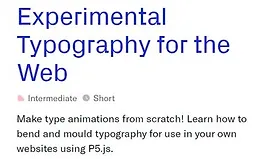 Экспериментальная типографика для Веба