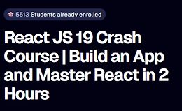 Экспресс-курс по React JS 19: создайте приложение и освойте React за 2 часа logo