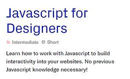 Javascript для дизайнеров