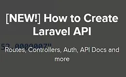 Как создать Laravel API