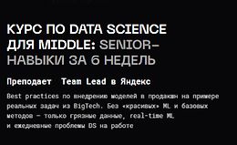 Курс по Data Science для middle: senior-навыки за 6 недель logo