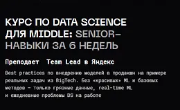 Курс по Data Science для middle: senior-навыки за 6 недель