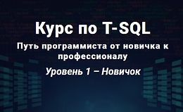Курс по T-SQL Путь программиста от новичка к профессионалу Уровень 1 - Новичок logo