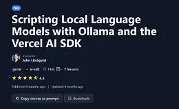 Локальные языковые модели на практике: работа с Ollama и Vercel AI SDK