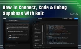 Подключение, код и отладка Supabase с Bolt logo