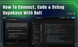 Подключение, код и отладка Supabase с Bolt