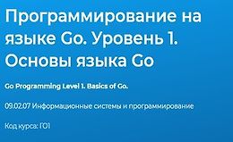 Программирование на языке Go. Уровень 1. Основы языка Go logo