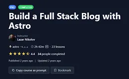 Создание полнофункционального блога на Astro