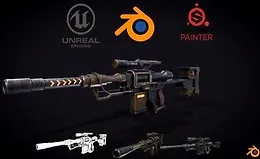 Создание снайперской винтовки в Blender 3.4