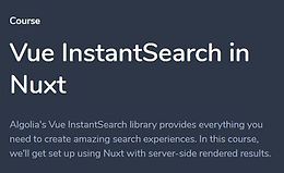 Vue InstantSearch в Nuxt logo