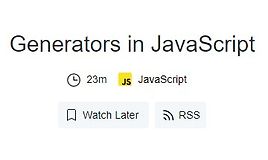 Генераторы в JavaScript