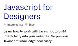 Javascript для дизайнеров