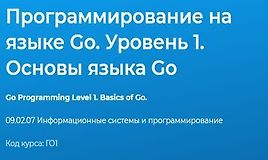 Программирование на языке Go. Уровень 1. Основы языка Go