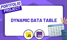 Динамическая таблица данных: JavaScript, CSS и API logo