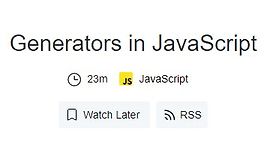 Генераторы в JavaScript logo