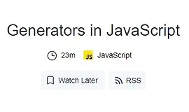 Генераторы в JavaScript