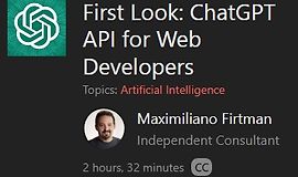 Первый взгляд: ChatGPT API для веб-разработчиков logo