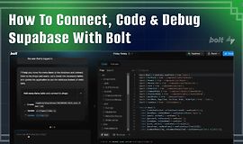 Подключение, код и отладка Supabase с Bolt logo