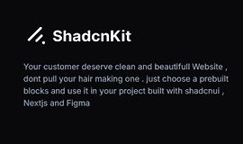 ShadcnKit: Универсальные компоненты для Shadcn UI logo