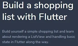 Создаем список покупок с Flutter