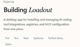 Создание приложения Loadout