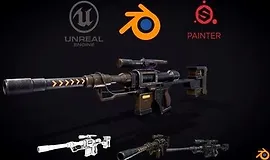 Создание снайперской винтовки в Blender 3.4