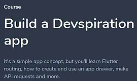 Создайте приложение flutter (Devspiration app)