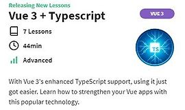 Intro to Vue 3 + TypeScript logo