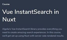 Vue InstantSearch в Nuxt logo