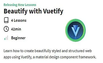 Изображение курса Beautify with Vuetify