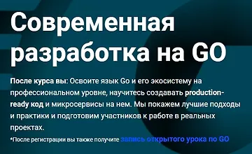 Изображение курса Cовременная разработка на GO
