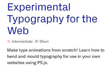 Изображение курса Экспериментальная типографика для Веба