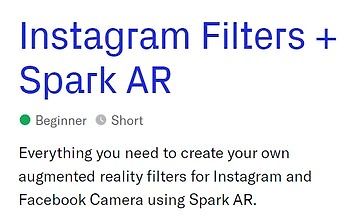 Фильтры Instagram + Spark AR