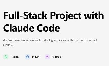 Изображение курса Full-Stack проект с Claude Code