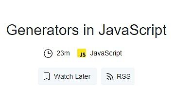 Генераторы в JavaScript logo