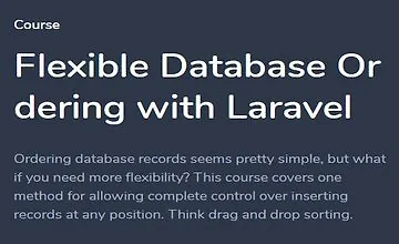 Изображение курса Гибкая сортировка БД с Laravel