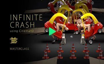 Infinite Crash с Cinema 4D logo