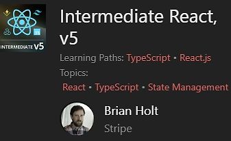 Изображение курса Intermediate React, v5