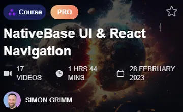 Изображение курса NativeBase UI & React Navigation
