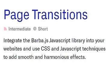 Изображение курса Page Transitions