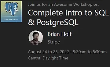 Изображение курса Полное введение в SQL и PostgreSQL