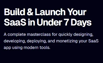 Изображение курса Построй и запусти свой SaaS меньше чем за 7 дней