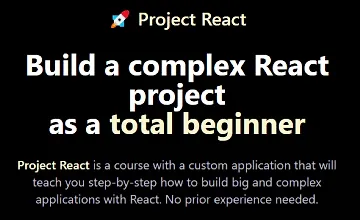 Изображение курса Project React. Постройте сложный проект на React, начиная с нуля