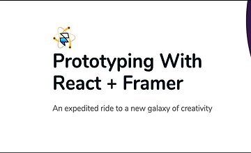 Прототипирование с React + Framer logo