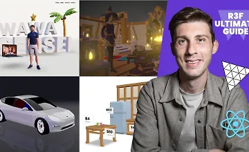 Изображение курса React Three Fiber: Полное руководство по 3D веб-разработке