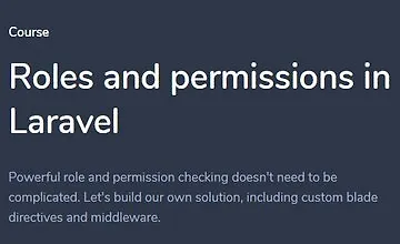 Изображение курса Роли и разрешения в Laravel