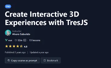 Изображение курса Создание интерактивных 3D-сцен с помощью TresJS